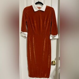 Tailor and Twirl stretch velvet pencil dress